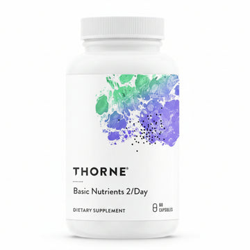 THORNE - Basic Nutrients 2/Day - Comprehensive Daily Multi-Vitamin with Optimal Bioavailability - Vitamin & Mineral Formula - Third-Party Certified - Gluten, Dairy & Soy-Free - 60 Capsules