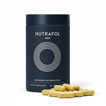 Nutrafol Men's Hair Growth Supplements, Clinically Tested for Visibly Thicker Hair and Scalp Coverage, Dermatologist Recommended - 1 Month Supply