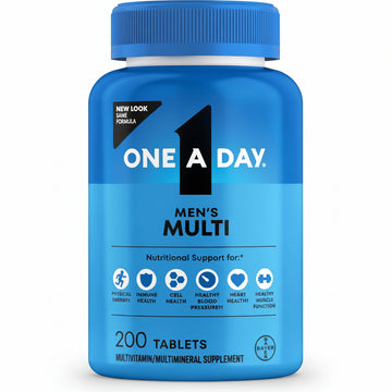 One A Day Multivitamin for Men - Daily Mens Multivitamins with Vitamin D, Zinc, Folic Acid, and B Vitamins, Physical Energy Support, 200 Count