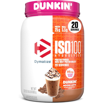 Dymatize x Dunkin' Mocha Latte ISO100 Whey Protein Powder