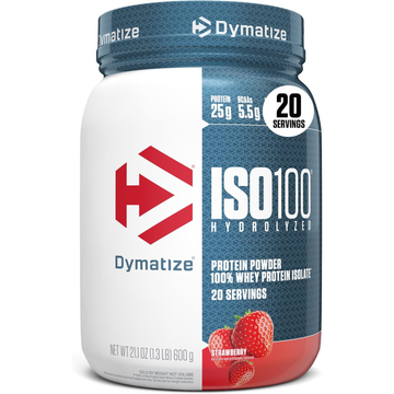 Dymatize ISO100 Whey Protein Powder Isolate, Strawberry