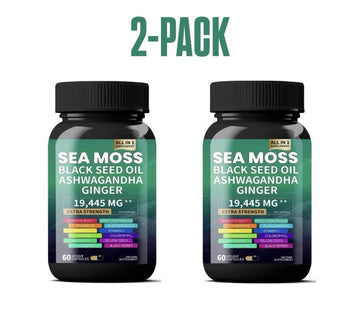 Sea Moss 7000mg Black Seed Oil 4000mg Ashwagandha 2000mg Turmeric 2000mg Bladder